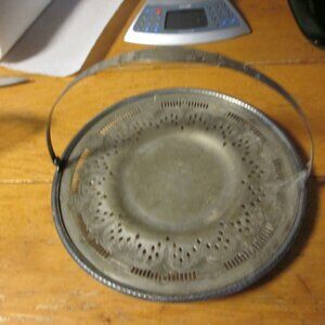 antique Bride Basket by Sheffield silver co silver plate swing hull handle